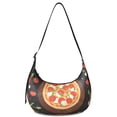 thumbnail image 1 of Pizza Crescent Crossbody Bag for Women Casual Hobo Dumpling Bag for Shopping Hiking Cycling Gym, 1 of 5