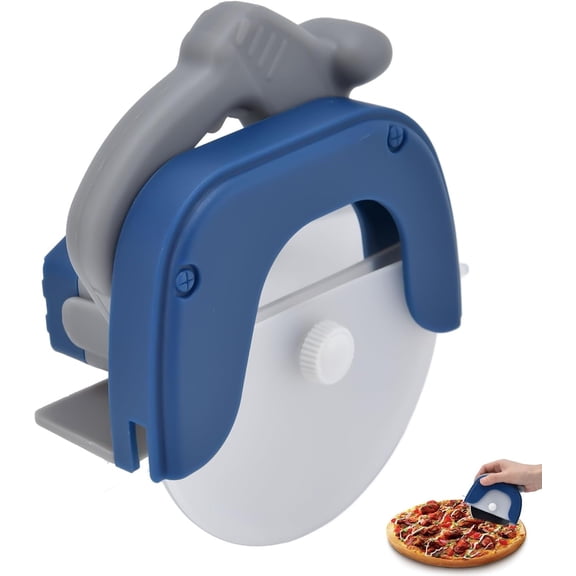 Pizza Cutter, Circular Saw Stainless Steel Pizza Wheel Round Pizza Knife with Ergonomic Handle Handheld Pizza Cutter Wheel for Pizza Cutting