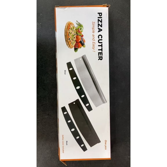 Pizza Cutter Rocker Blade 14 Inch - Sharp Stainless Steel Rocker Blade, Dishwasher Safe With Plastic Blade Cover, Outdoor Pizza Oven Accessories
