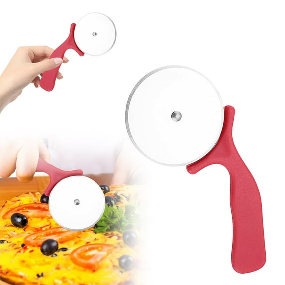 Pizza Cutter, Stainless Steel Pizza Slicer Wheel, Classic Kitchen Tool For Cutting Pizza Flatbreads, Easy Dishwasher Cleaning