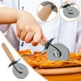thumbnail image 1 of Pizza Cutter Stainless Steel Pizza Wheel Cutter 7-Inch Nonstick Rocking Blade Sharp Kitchen Tool with Ergonomic Wood Handle for Slicing Pies Pizzas Pancakes Pizza Wheel, 1 of 9