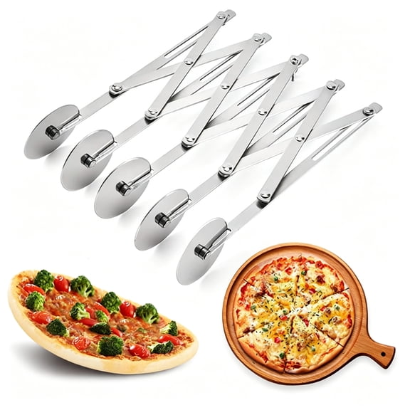 Jorunhe Pizza Cutter Wheel Food-Grade Stainless Steel Multi-Wheel Dough Divider 5 Wheel