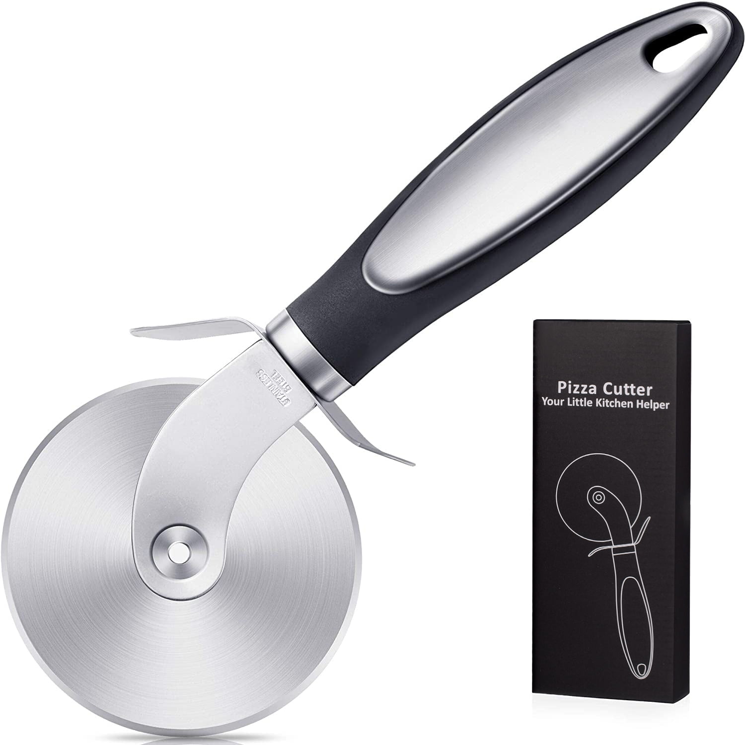 Pizza Cutter Wheel, Food Grade Stainless Steel Super Sharp Pizza Cutter, Heavy Duty Pizza Slicer Wheel Cutter with Non Slip Handle and Finger Protector - Walmart.com