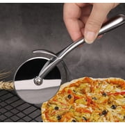 Pizza Cutter Wheel Stainless Steel Sharp Slicer, Non-Slip Handle Multifunctional Kitchen Tool for Pies Waffles Lasagna Dough Cookies