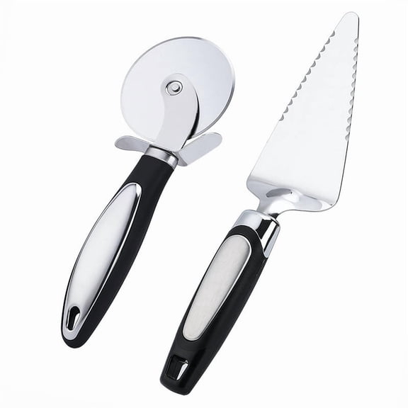 Pizza Cutter and Peel Set Stainless Steel Complete Baking Tool Kit
