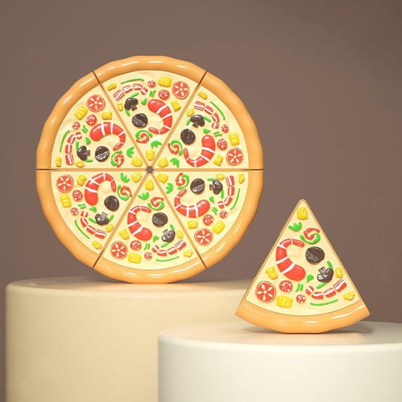 Pizza Cutting Toy Set, Play Food Kitchen Toy Chef Birthday Gift, Great for a Pretend Pizza Party