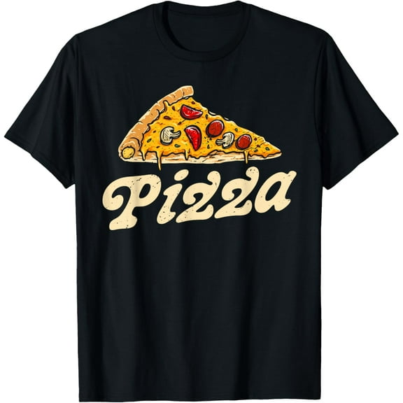 Pizza Day Retro Vintage 60s 70s Women Men Italian Food Lover T-Shirt