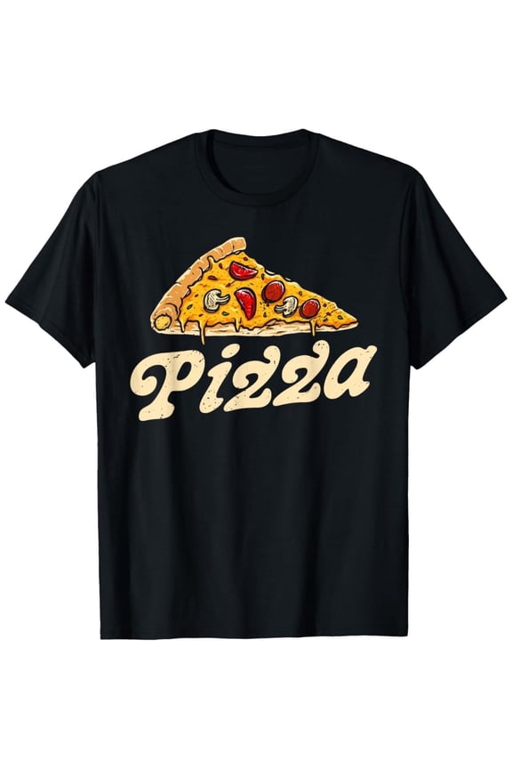 Pizza Day Retro Vintage 60s 70s Women Men Italian Food Lover T-Shirt