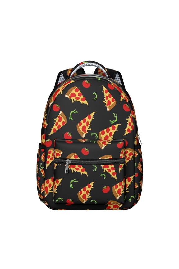 Pizza Design Commuter Backpack - Roomy & Lightweight for School & Work, Stylish Pizza Art, Large Capacity, Great for Pizza Enthusiasts & Students