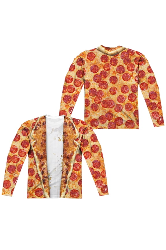 Pizza Dining Jacket (Front - Back Print) - Regular Fit Long Sleeve Shirt - XXX-Large