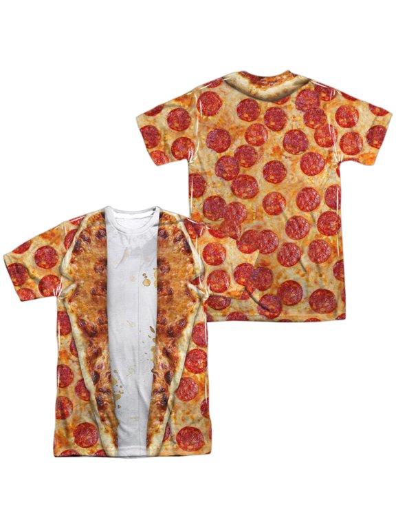 Pizza Dining Jacket (Front - Back Print) - Short Sleeve Shirt - Medium