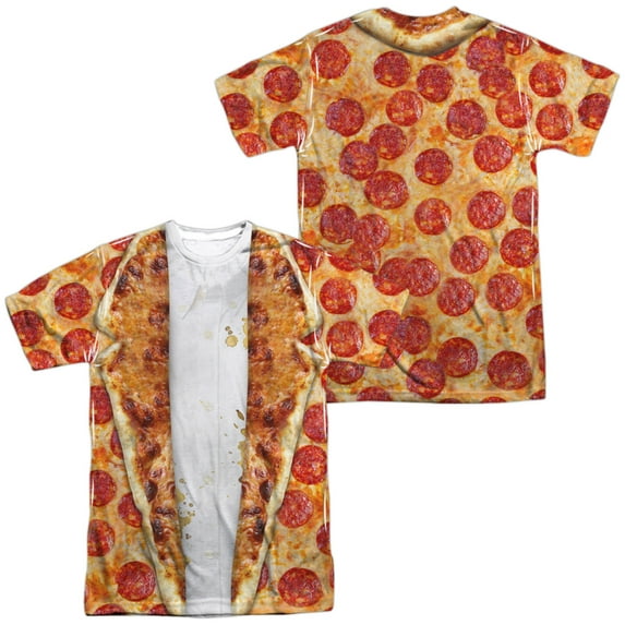 Pizza Dining Jacket (Front - Back Print) - Short Sleeve Shirt - Medium