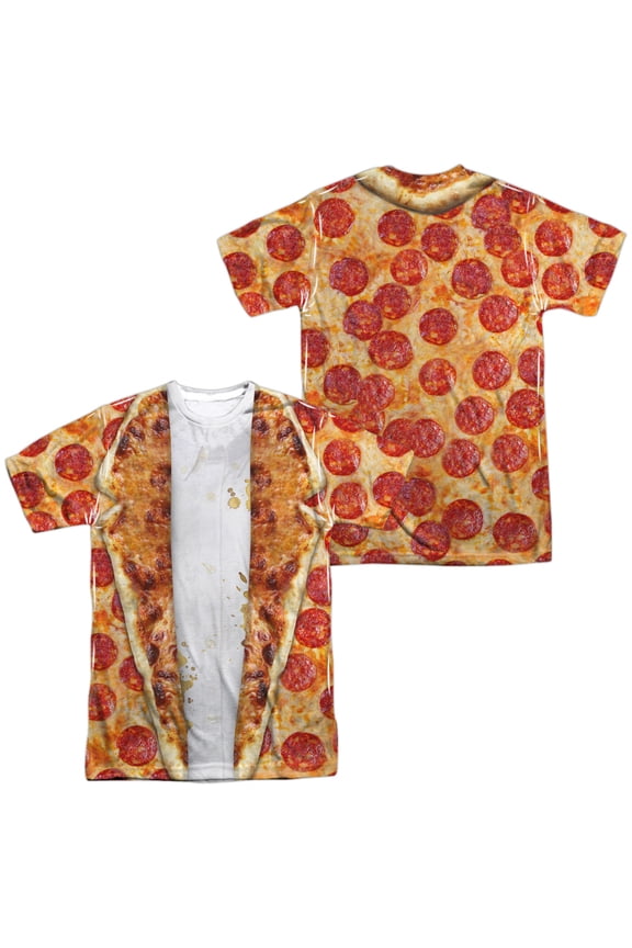 Pizza Dining Jacket (Front - Back Print) - Short Sleeve Shirt - Small