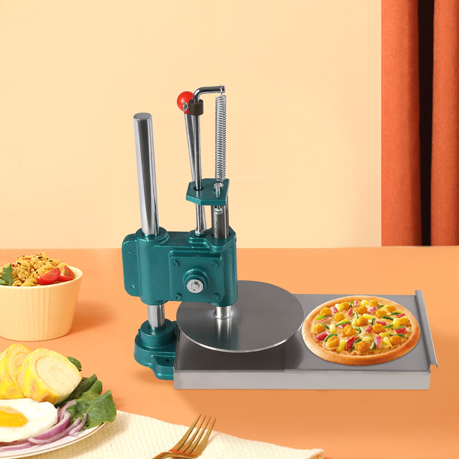 Pizza Dough Press Machine, 9.5 Inch Pizza Pastry Press with Dual Plates ...