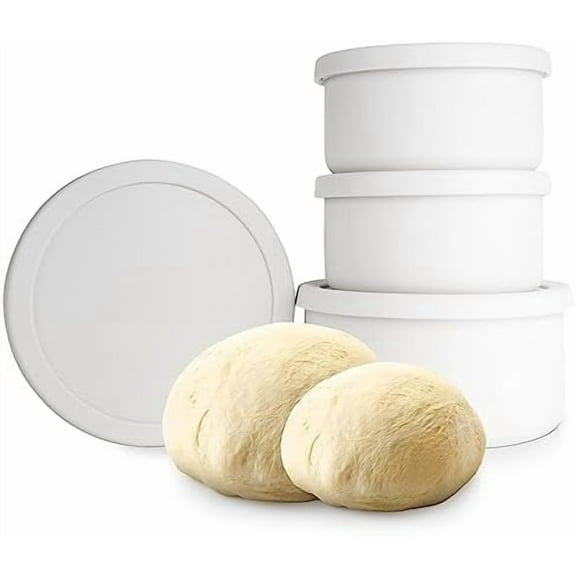 Pizza Dough Proofing Box | 1300 ml and 700 ml Silicone Stackable Pizza Dough Proofing Containers | Pizza Proofing Container for Family Size Dough$$Home Decor, Kitchen, & Other