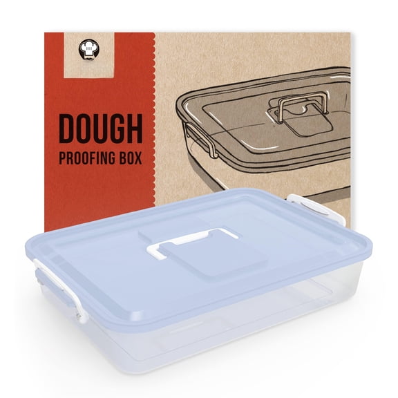 Pizza Dough Proofing Box Blue 14x11-inch Preparation Container With Lid