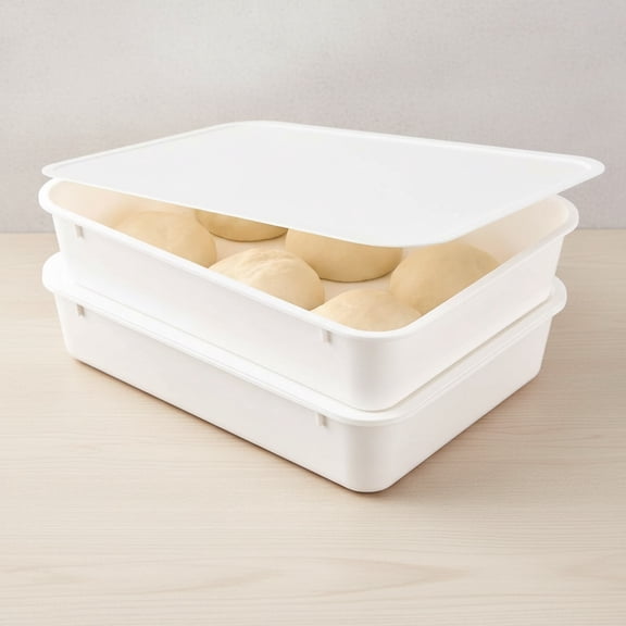 Pizza Dough Proofing Box, Pizza Storage Container, Food Storage Containers with Lids, Pizza Pack Container Expandable, Bread Proofing Box, Stackable Trays with Covers