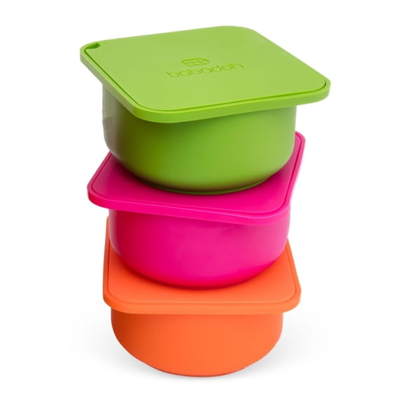 Pizza Dough Proofing Silicone Containers With Lids | Making Accessories The Set Of 3 Multi Bright (1 Berry  1 Orange 1 Lime) Size (make 12" Pizzas)