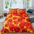 thumbnail image 1 of Pizza Duvet Cover Set Cheese Pizza Bedding Sets Pepperoni Noodles Comforter Cover Set Full Size Foo, 1 of 5