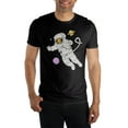 thumbnail image 1 of Pizza Face Space Astronaut Men's Black Tee T-Shirt Shirt-XX-Large, 1 of 6