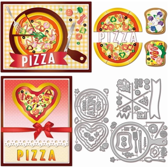 Pizza Fast Food Cutting Dies Metal Bread Fruit Die Cuts Food Cutting Embossing Templates for Scrapbooking Crafts Paper Cards Making