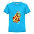 thumbnail image 1 of Pizza Fire Pepperoni Flame Kids T-Shirt – Boys Girls Flame Tee – Breathable Short Sleeve Cotton Shirt for Gaming Fans, 1 of 3