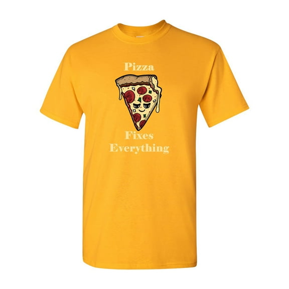 Pizza Fixes Everything Adult DT T-Shirts Tee