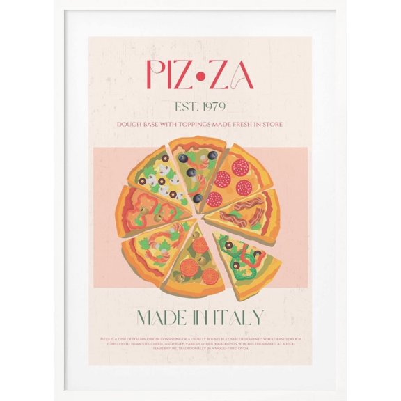 Pizza Framed Art Modern Wall Decor