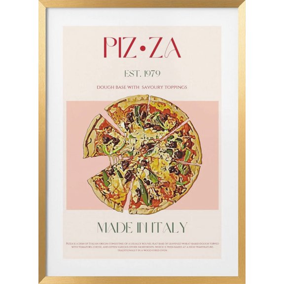 Pizza Framed Art Modern Wall Decor