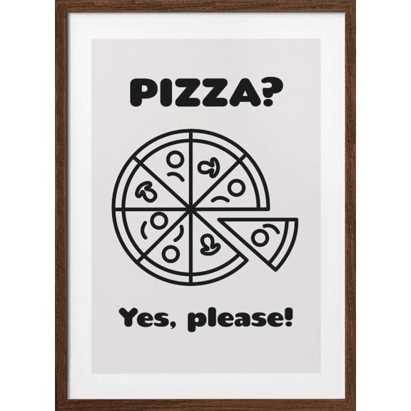 Pizza Framed Art Modern Wall Decor