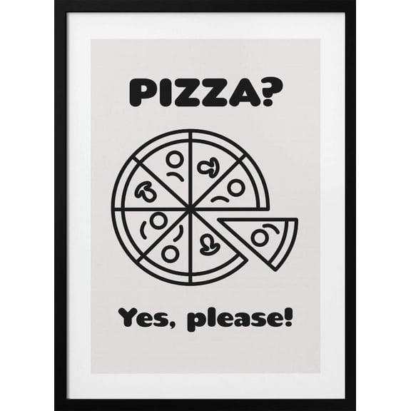 Pizza Framed Art Modern Wall Decor