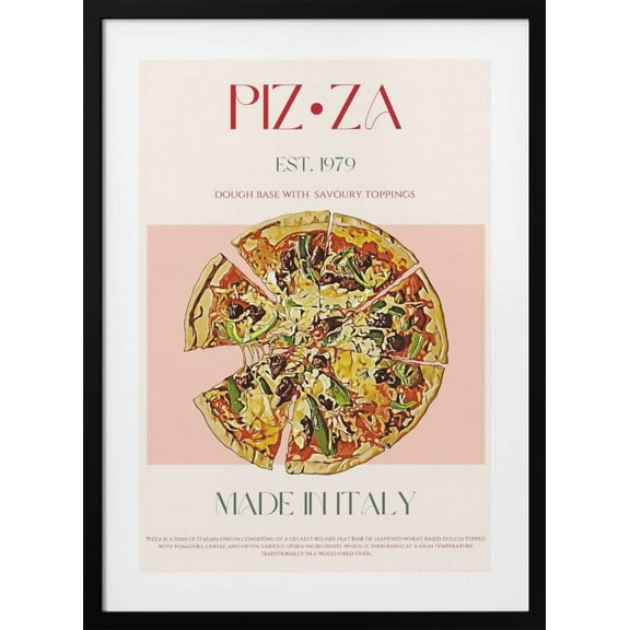 Pizza Framed Art Modern Wall Decor