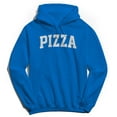 thumbnail image 1 of Pizza Graphic Royal Men's Cotton Pullover Hoodie, 1 of 1