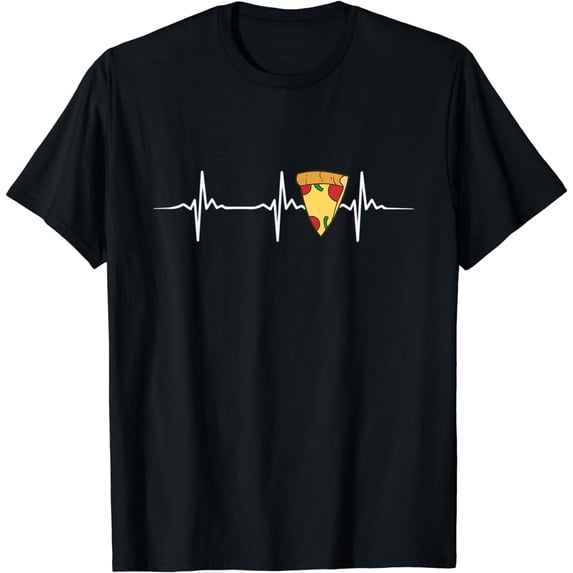 Pizza Heartbeat - Food Lover Foodie Funny Pizza T-Shirt
