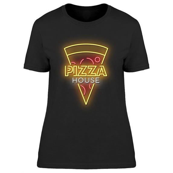 Pizza House Neon Design T-Shirt Women -Image by Shutterstock, Female XX-Large