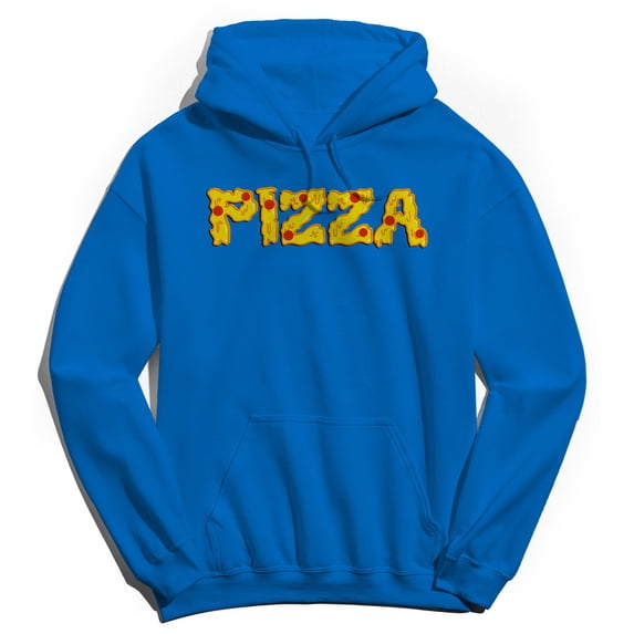 Pizza Humor Graphic Royal Men's Crewneck Sweatshirt Hoodie