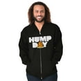 thumbnail image 1 of Pizza Hump Day Office Job Funny Work Unisex Fleece Graphic Zip Up Hoodie Brisco Brands 2X, 1 of 5