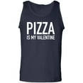 thumbnail image 1 of Pizza Is My Valentine Adult Tank Top, 1 of 2