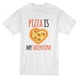 thumbnail image 1 of Pizza Is My Valentine Pizza Heart Graphic Men's T-shirt, 1 of 2