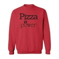 thumbnail image 1 of Pizza Is Power Quote Sweatshirt Men -Image by Shutterstock, Male Medium, 1 of 4