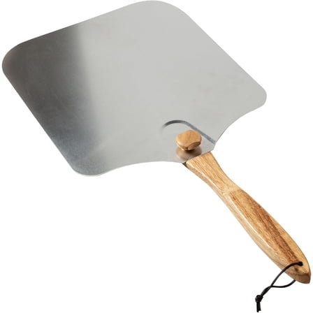 Pizza Kitchen Aluminum Pizza Peel with Collapsible Wooden Handle, 14x16-Inch