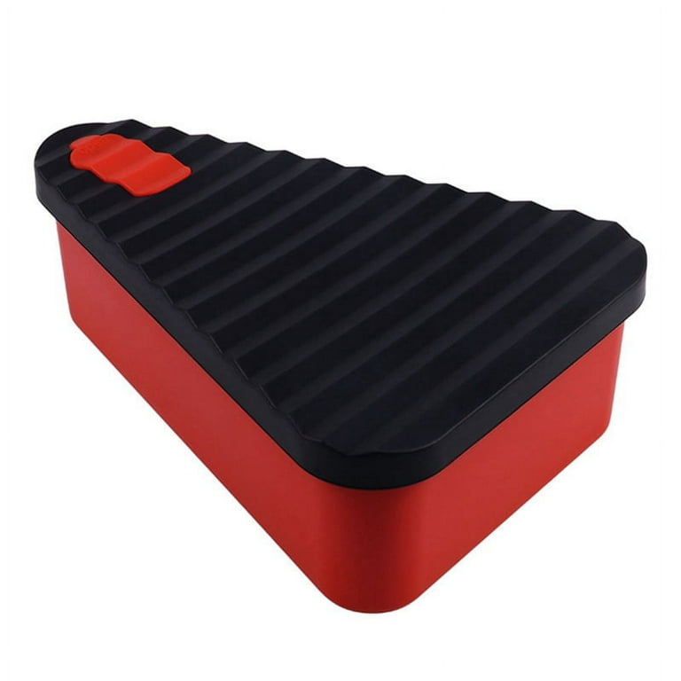 Pizza Leftover Storage Container,Pizza Organizer Box Save Space Reusable Pizza Slicone Storage Container Red