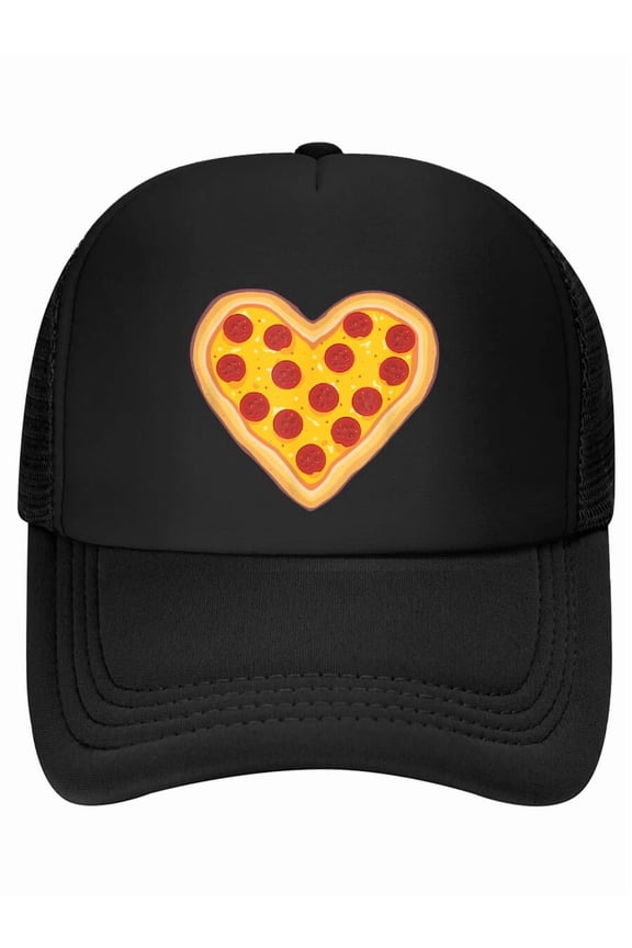 Pizza Love Heart Pepperoni Slice for Pizza Lovers Baseball Cap