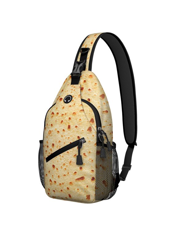 Pizza Lover Delicious Fun Pizza Party Time Lightweight Travel Sling Backpack Durable and Fashionable
