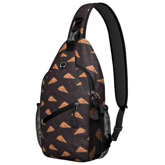 Pizza Lover Pizza is Life Life is Better with Pizza Lightweight Multipurpose Travel Sling Backpack