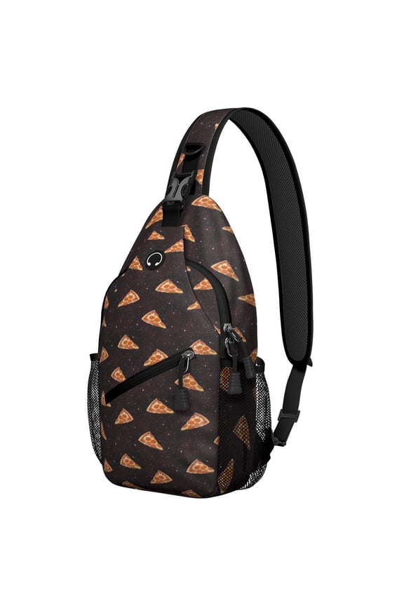 Pizza Lover Pizza is Life Life is Better with Pizza Lightweight Multipurpose Travel Sling Backpack