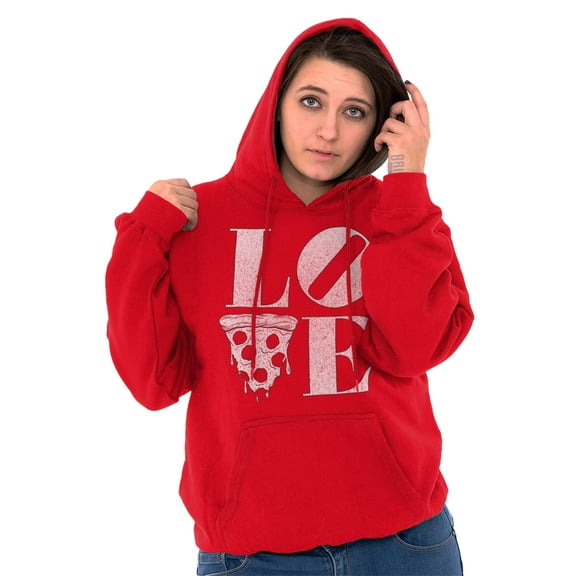 Pizza Lovers Italian Foodie Love Hoodie Sweatshirt Women Brisco Brands M