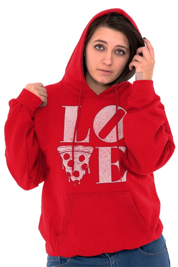 Pizza Lovers Italian Foodie Love Hoodie Sweatshirt Women Brisco Brands M
