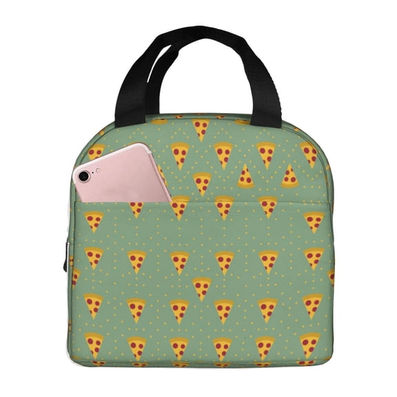 Pizza Lunch Box Insulated Reusable Lunch Bag Cooler Bag For Women Men Work Picnic Hiking