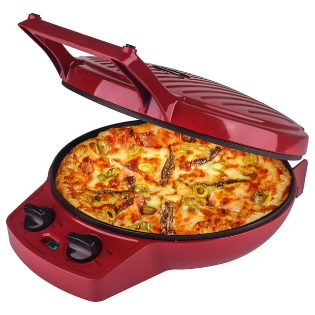 Pizza Maker, 12 Inch Pizza Cooker and Calzone Maker, with Timer